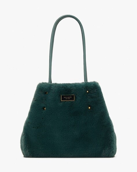 Karl Lagerfeld Paris Simone Faux Fur Handle Crossbody Bag - Teal