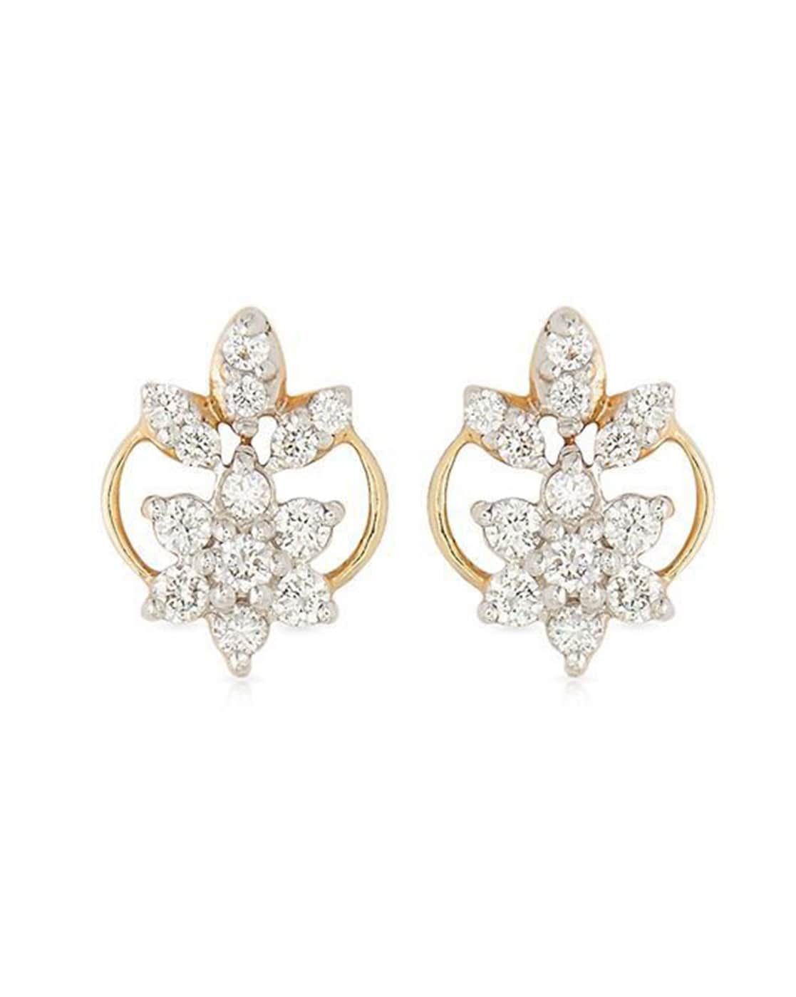 Buy Kiyara White Gold Diamond Stud Earrings Online | Designer Jewellery  online Shopping India | Diamond Earrings Online Shopping