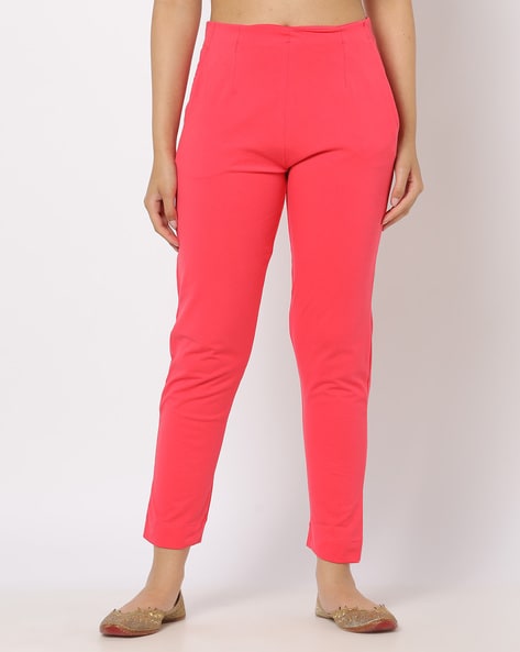Buy Rinascimento Women Pink Pleated Front Trousers Online - 693608 | The  Collective