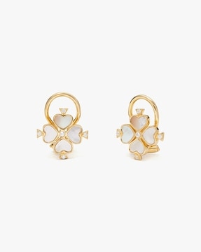 Buy KATE SPADE Legacy Logo Flower Stud Earrings, Gold-Toned Color Women