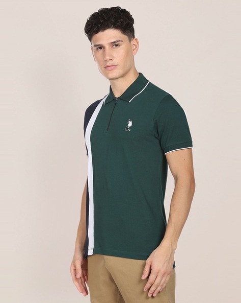 Colourblock Slim Fit Polo T Shirt