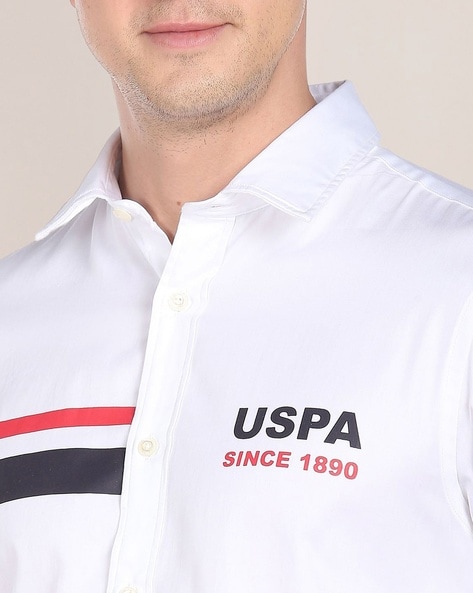 U.S. POLO ASSN. Brand Print Cotton Polo Shirt