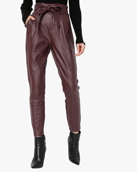 Vero Moda faux leather stretch trousers  ASOS