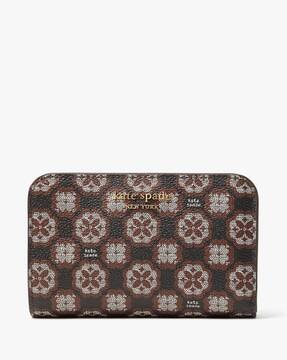 Spade Flower Monogram Coated Canvas Zip Around Continental Wallet