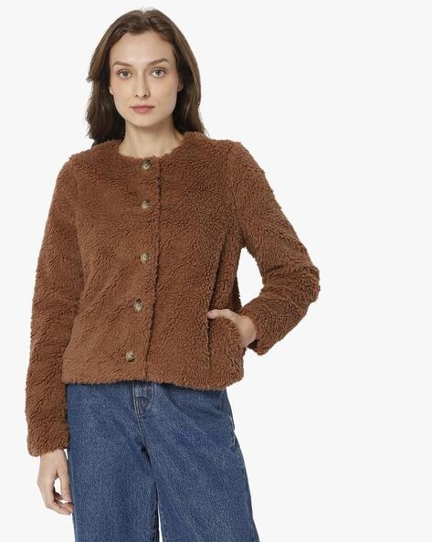 Vero moda faux on sale fur teddy coat