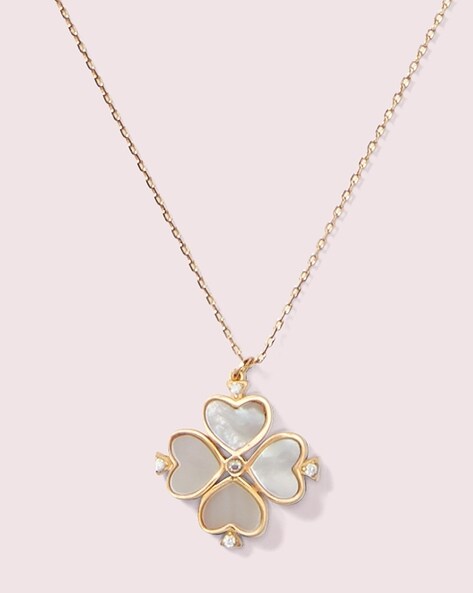 Buy KATE SPADE Legacy Logo Spade Flower Mini Pendant, Cream Color Women