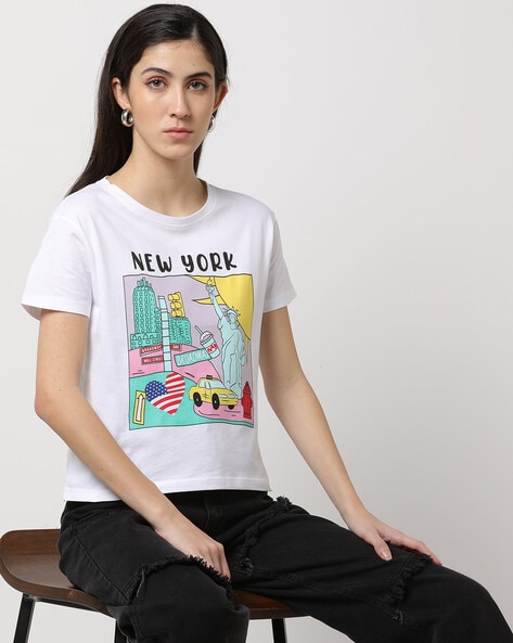 Off White Tshirts for Women by RIO Online | Ajio.com