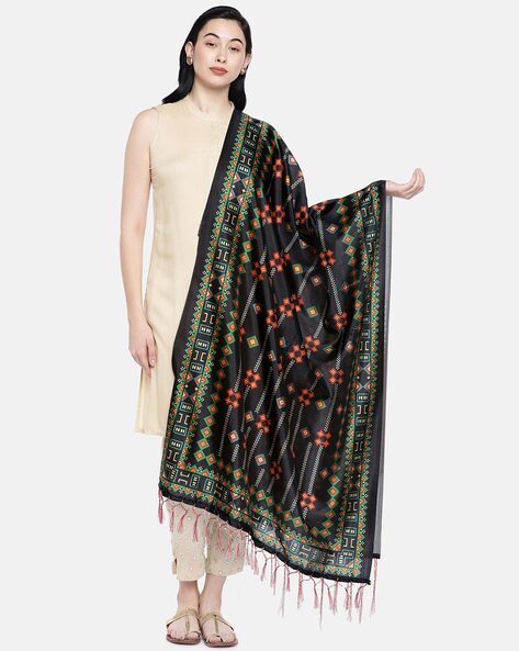 Printed Dupatta with Tassels Price in India