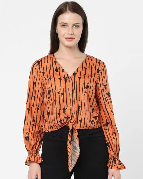 Vero Moda Lizabeth Printed V-Neck Top