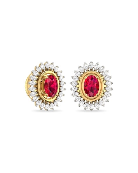 The Cowen Gold Earrings | PC Jeweller