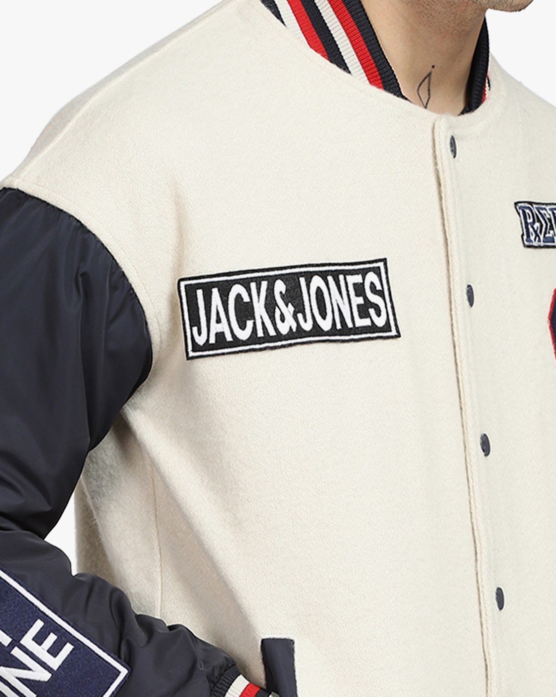 Jack & Jones varsity jacket in black | ASOS