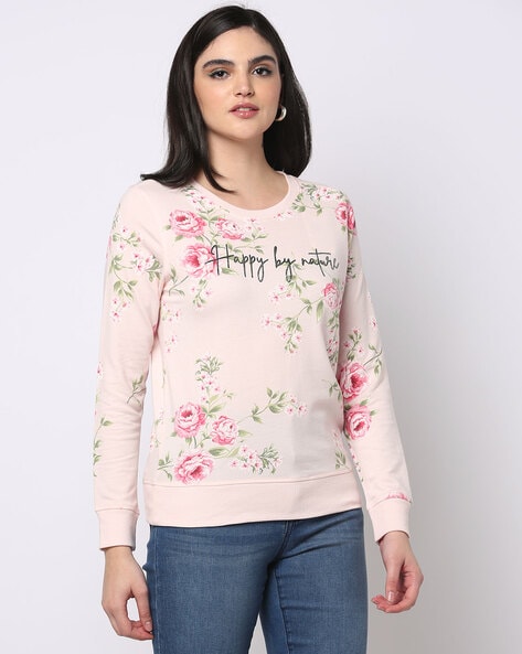 Floral Sweatshirt  Feminine and Comfortable