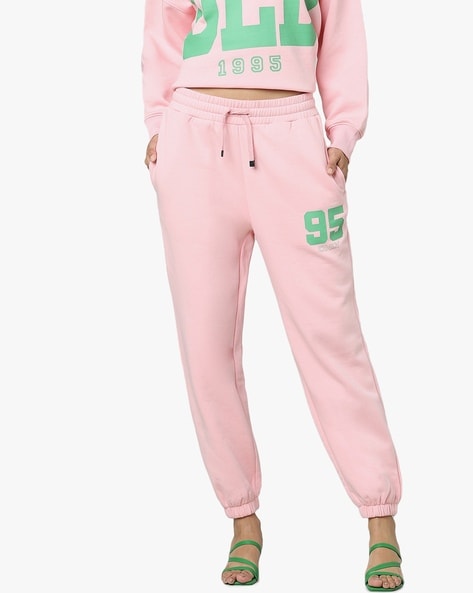 Buy Jockey 1323 Women's Cotton Elastane French Terry Fabric Joggers With  Zipper Pockets - Pink online