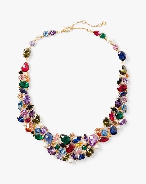 Multi Coloured Natural Gemstone & Silver Statement Necklace - Franki Baker  Jewellery