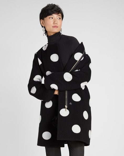 Buy KATE SPADE Giant Dot Coat | Black Color Women | AJIO LUXE