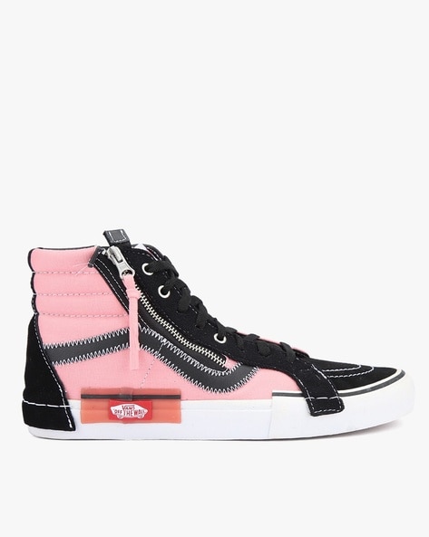 Black and pink vans clearance shoes