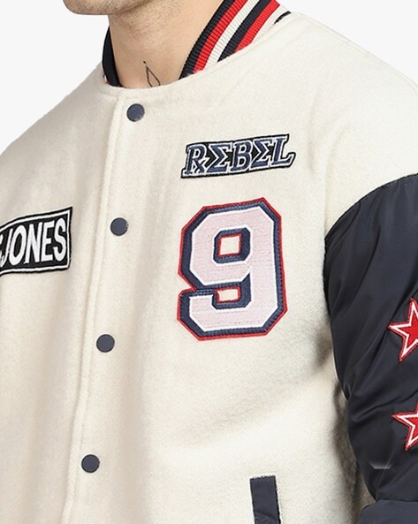 Jack and discount jones varsity jacket