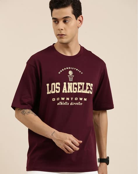 Typographic Crew-Neck Oversized T-Shirt