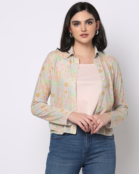 Floral Print Shirt with Camisole