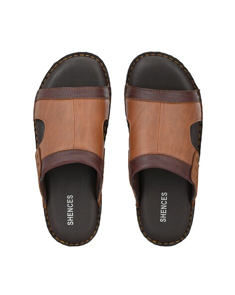 Tan discount sandal slides