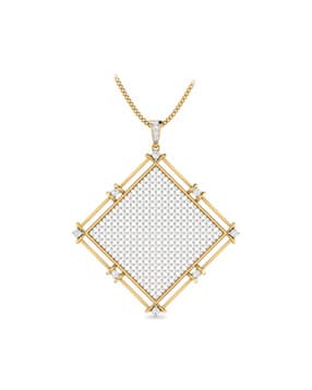 Yellow Gold Diamond Studded Pendant-image-3