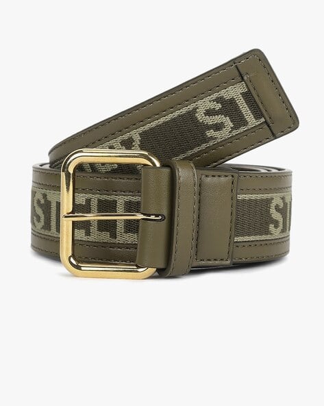 Stella McCartney Eco Monogram Fabric Olive Green and Gold Belt Size 34 Stella McCartney | Accessories | Stella Mccartney Eco  main image 4