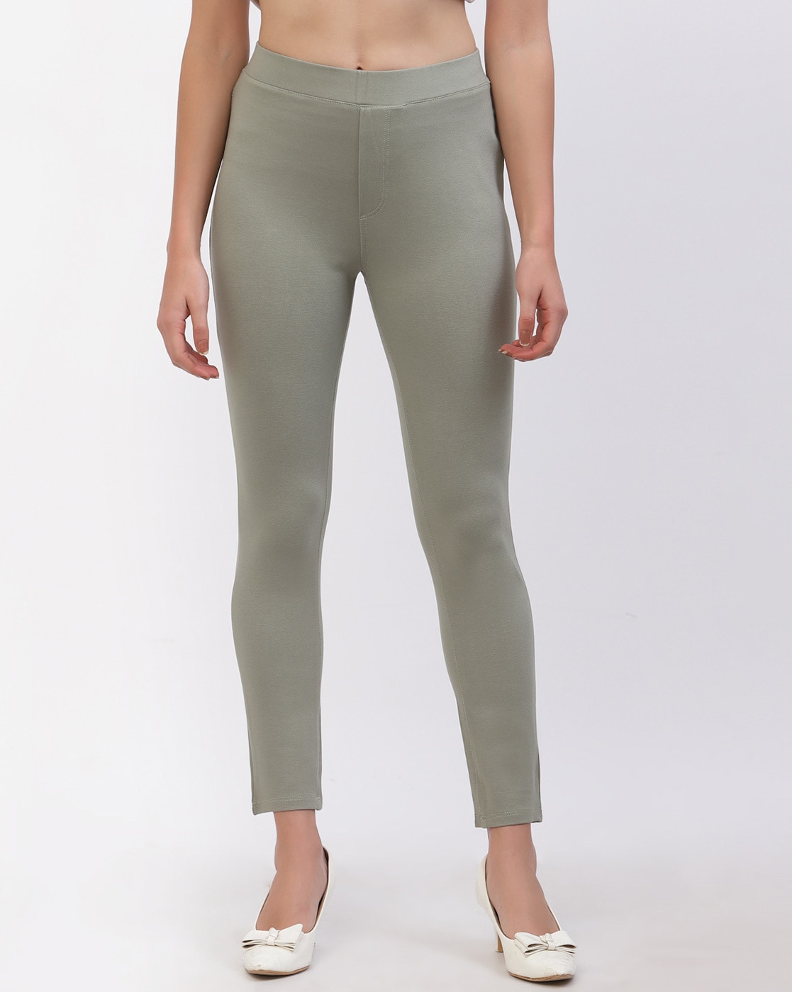 Buy Light Green Jeans & Jeggings for Women by DELIS Online