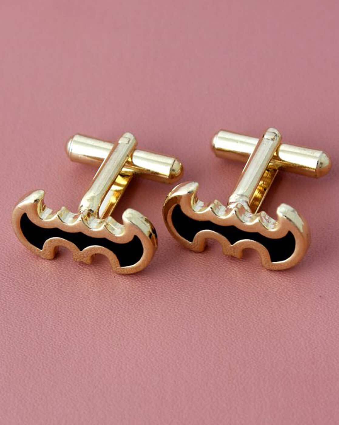 Buy Lucky Jewellery Set of 2 Gold-Plated Cufflinks Online | Ajio.com