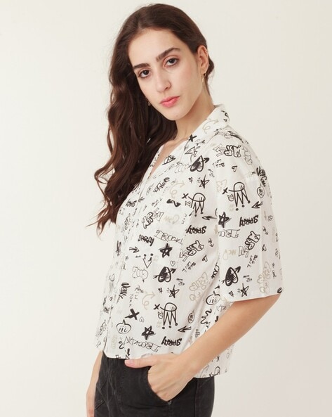 Floral Spray Long Shirt Printed