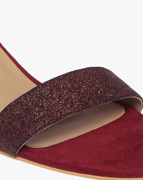 Maroon on sale glitter heels