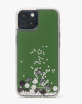 Buy KATE SPADE Zebra Liquid Glitter iPhone 13 Case Green Color