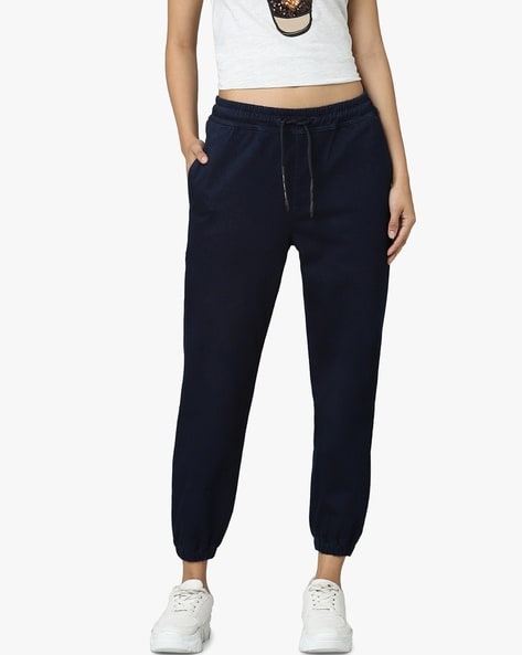 High-Rise Joggers with Drawstring Fastening