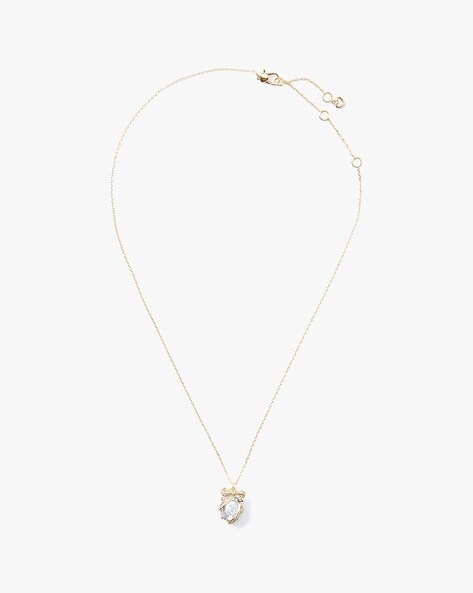 Necklace Kate Spade Burgundy in Gold plated - 40580887