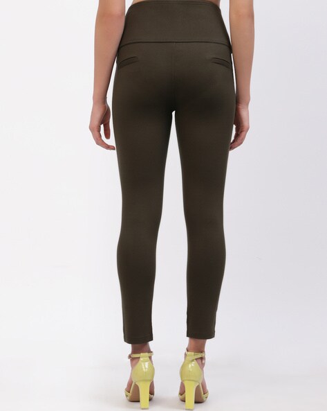 High-Rise Jeggings with Elasticated Waist