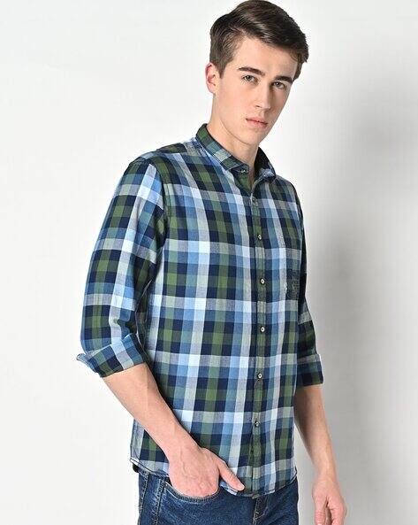 Buy Green Blue Shirts for Men by SIN Online