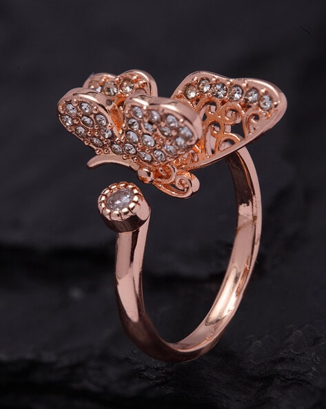 Dainty & Adorbs Gold Butterfly Ring