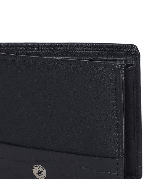 Beverly Hills Polo Club Bi-Fold Wallet with Card Holder For Men (Navy, FS)