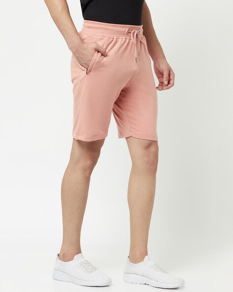 EVERYDAY Shorts Solid Pink Drawstring Everyday Shorts