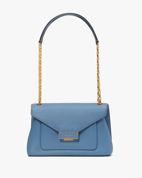 Tory Burch Robinson Convertible Shoulder Bag (bow Blue) Shoulder