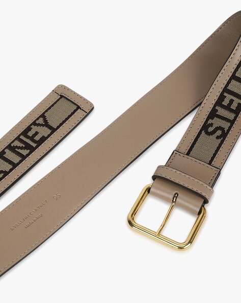 Stella McCartney Beige & Black Monogram Elastic Belt Stella McCartney