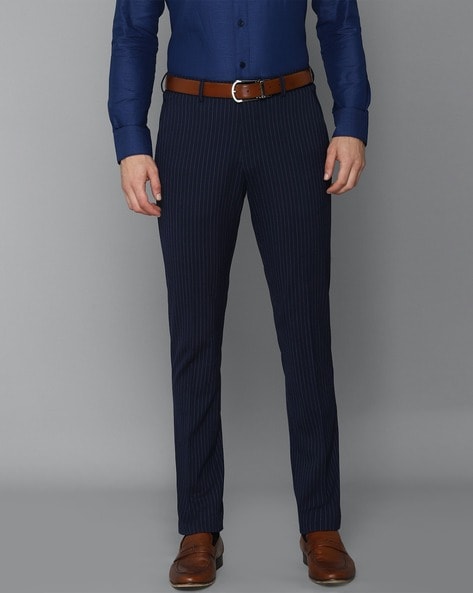 Buy Navy Blue Trousers & Pants for Men by LOUIS PHILIPPE Online