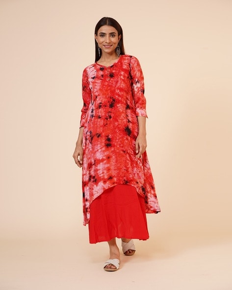 Tulip Pink Tie & Dye Kurta Set – Mahee Jaipur