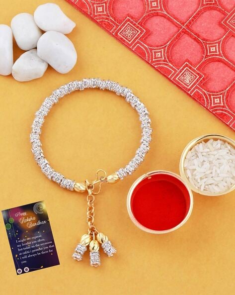 925 Sterling Silver Precious Cool Bhabhi Bracelet Rakhi – VOYLLA