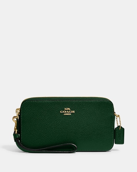 Buy Coach Polished Pebble Leather Kira Crossbody Bag, Green Color Women