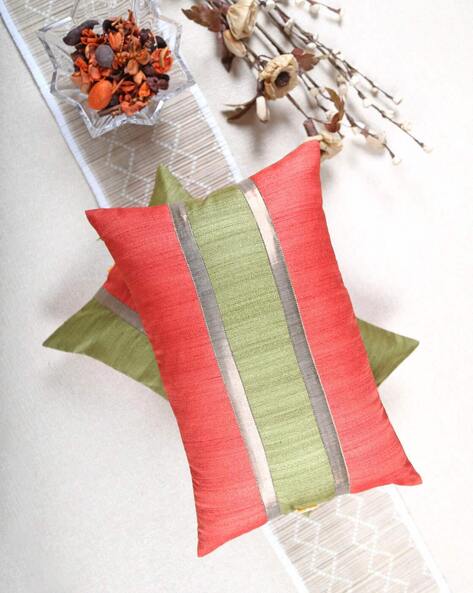 Handcraft Multi Red Set Of 2 Accent Pillows