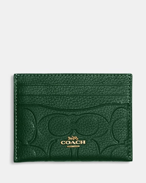 Green coach discount card holder