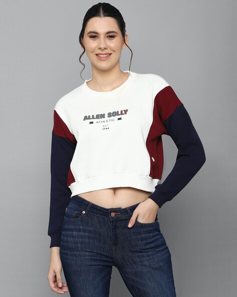 Allen solly clearance white sweatshirt