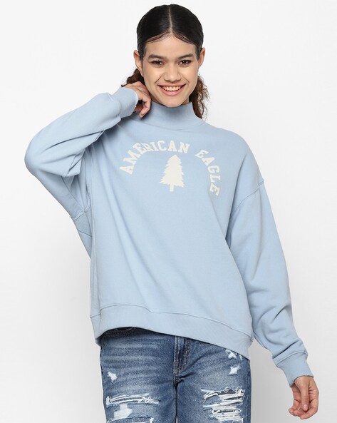 Buy Blue Sweatshirt Hoodies for Women by AMERICAN EAGLE Online