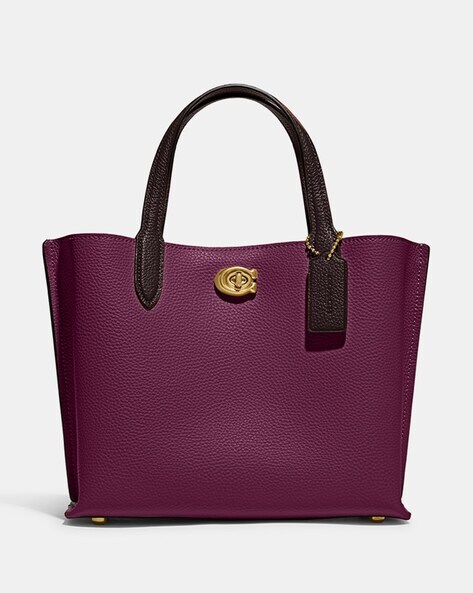 Coach purple 2024 tote