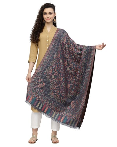 Paisley Print Stole with Fringes Price in India